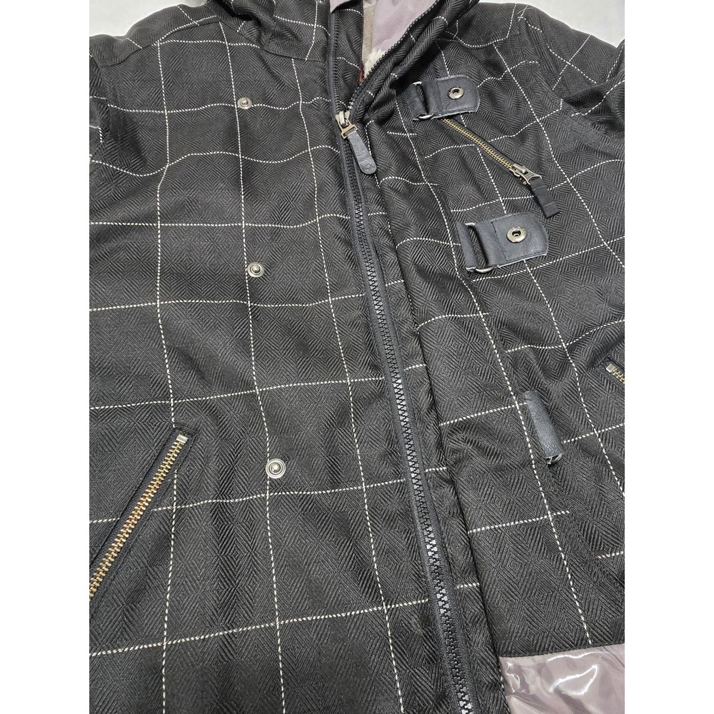 Burton Dream Jacket Black Grid Pattern Hooded Win… - image 7